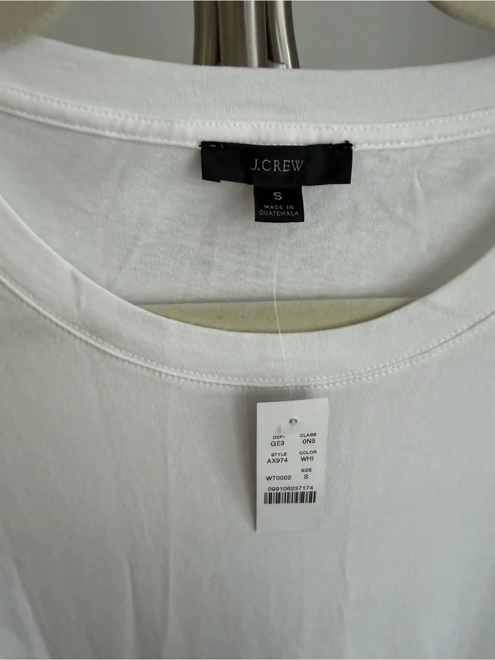 J.CREW White Broken-in jersey tiered mini dress Size Small